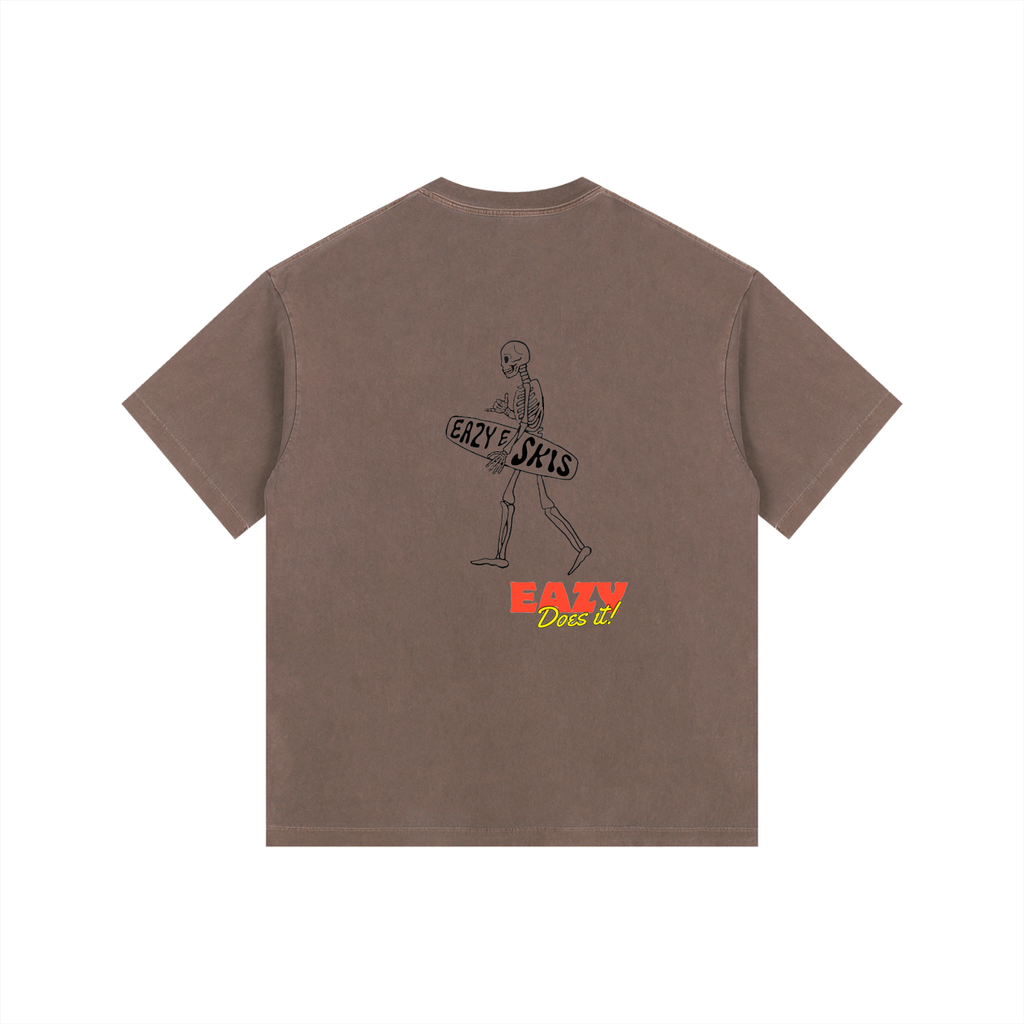 Eazy Does it! Vintage Washed Oversized Cotton T-Shirt