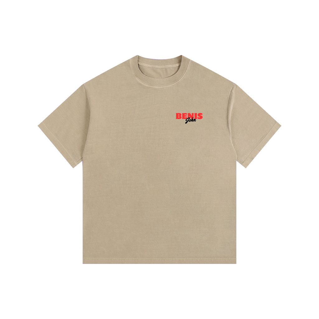 Benis Fliver Vintage Washed Oversized Cotton T-Shirt