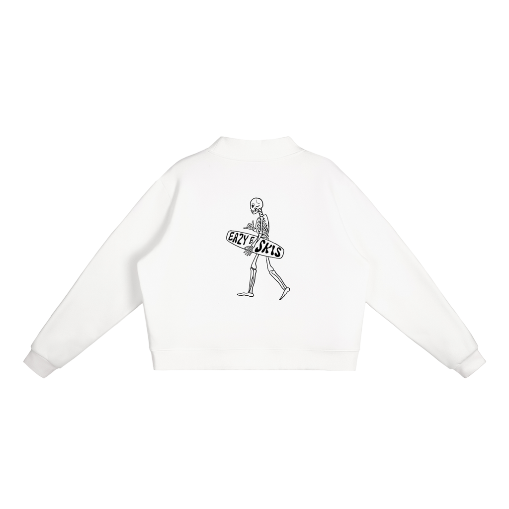 Essential Fleece Mock-Neck Crew Sweatshirt