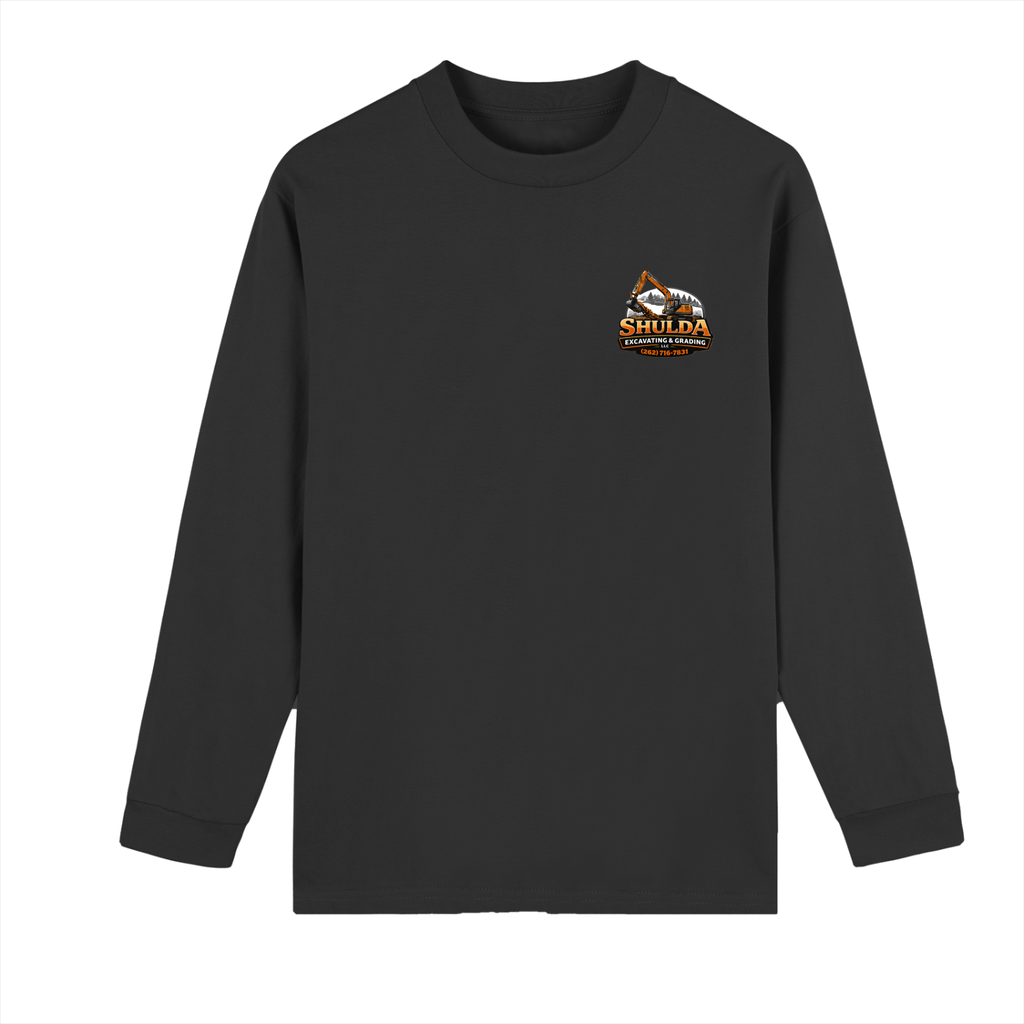 Shulda Crew Neck Drop Shoulder Long Sleeve Shirt