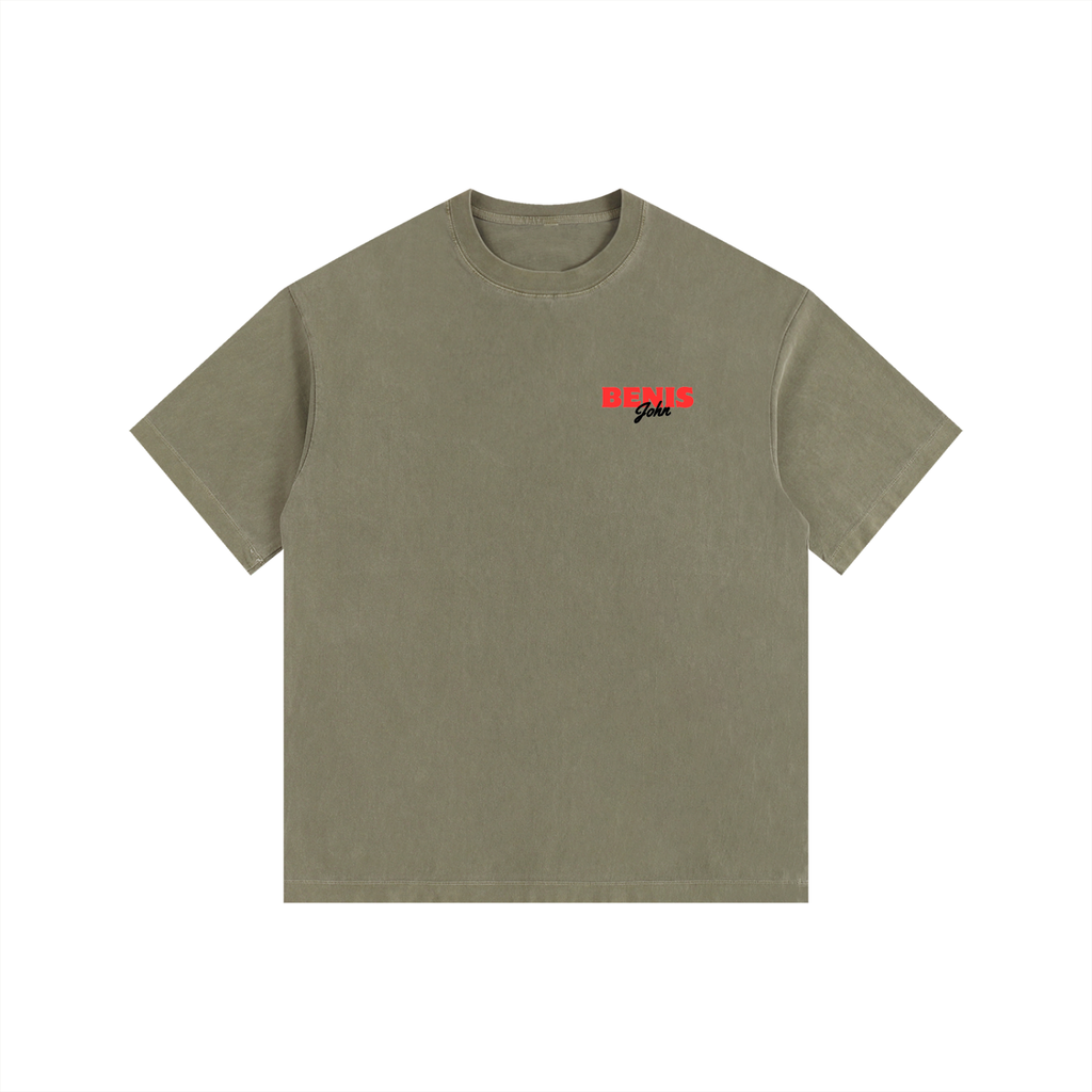Benis Fliver Vintage Washed Oversized Cotton T-Shirt