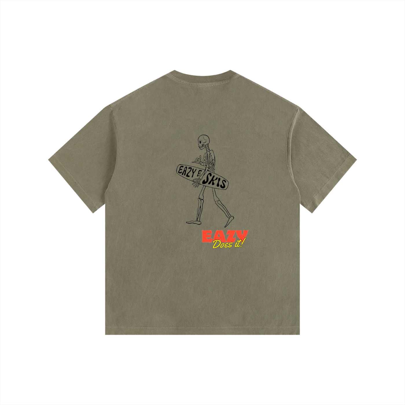 Eazy Does it! Vintage Washed Oversized Cotton T-Shirt