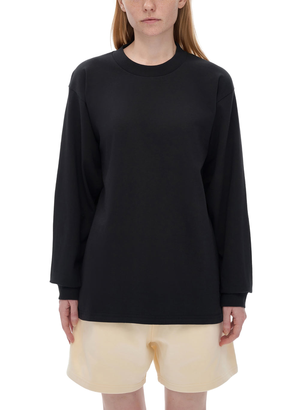 Shulda Crew Neck Drop Shoulder Long Sleeve Shirt