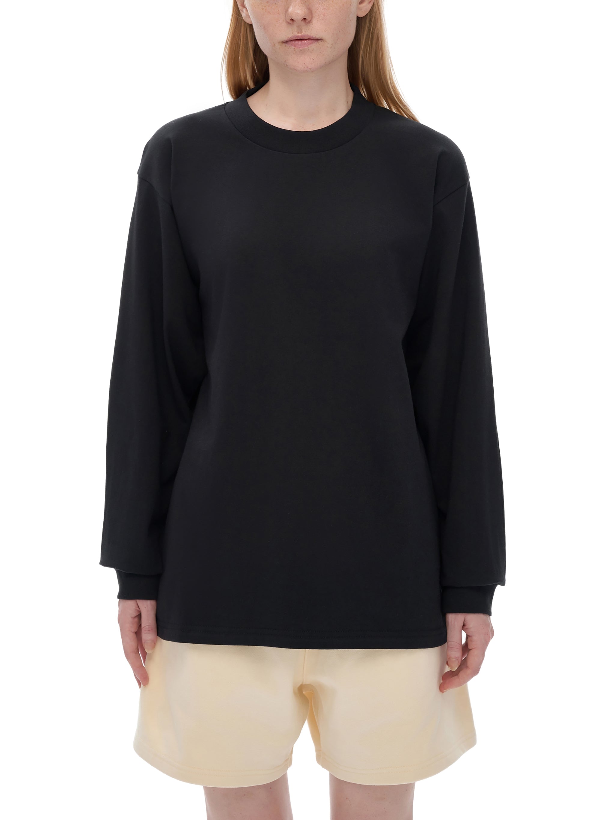 Shulda Crew Neck Drop Shoulder Long Sleeve Shirt